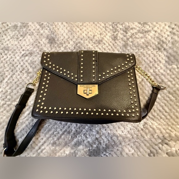 Black Andrew Marc New York Shoulder Bag - Picture 2 of 8